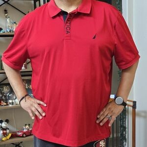 Nautica Men's Vibrant Red Polo Shirt